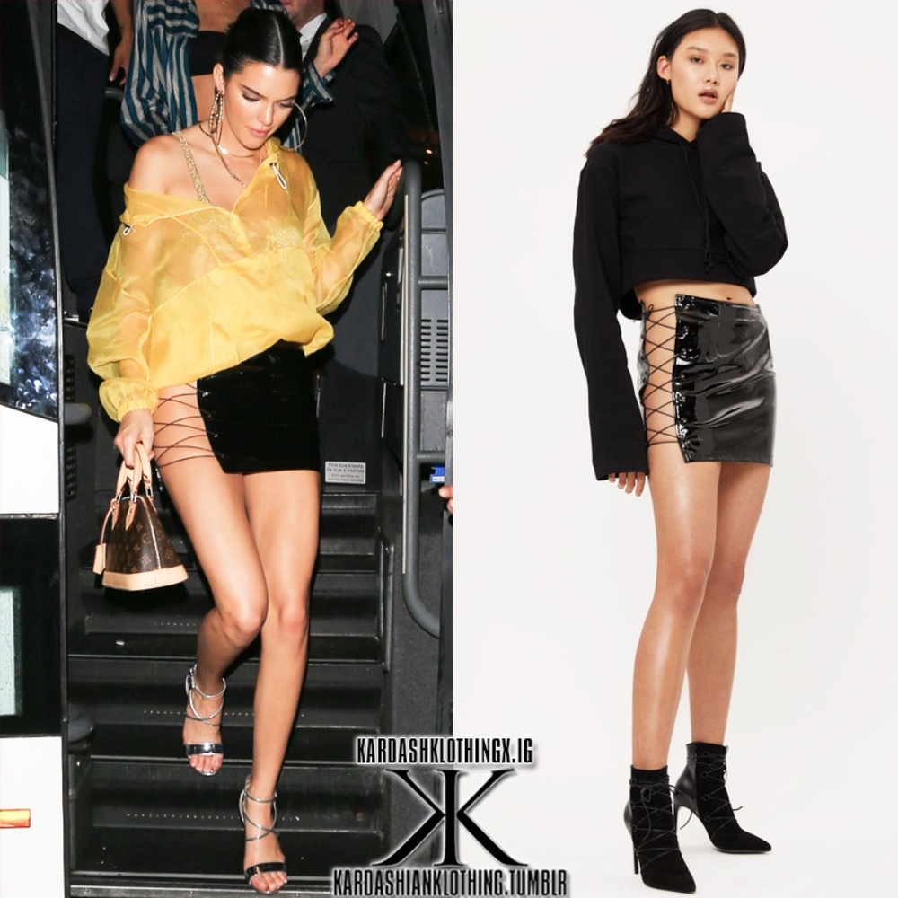 DANIELLE GUIZIO Lace-Up Skirt